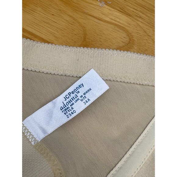 Adonna For JCPenney Fully Padded Backless Strapless Longline Bra 34A Champagne - Picture 13 of 13